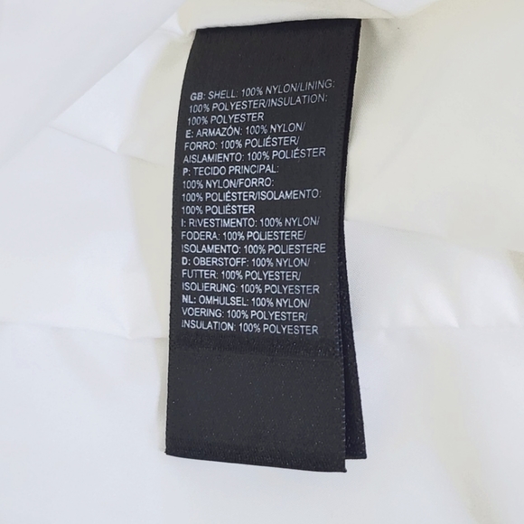 The North Face Full Zip Quilted Down Jacket in White Mandarin Size S - Picture 5 of 5